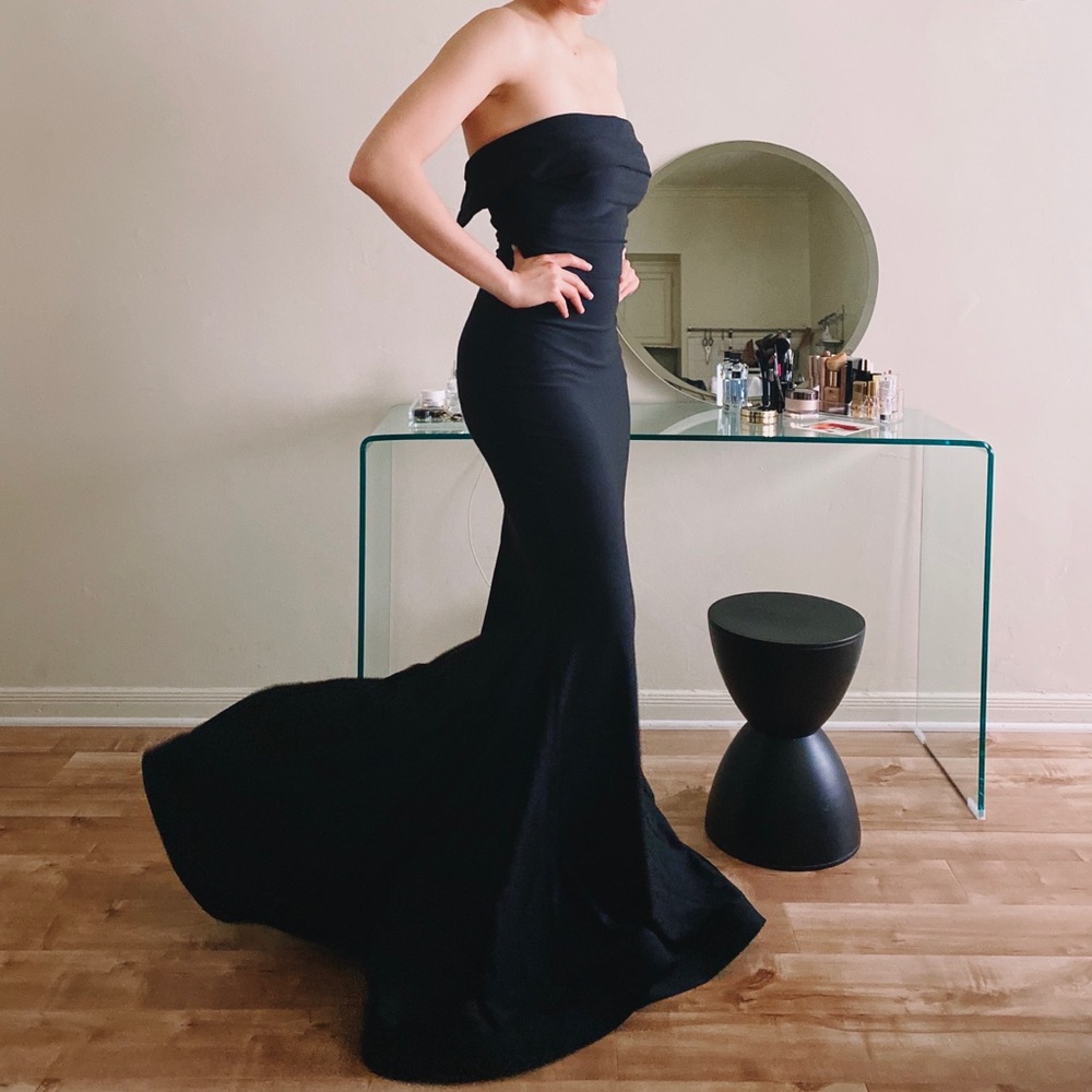 Jessica Angel Collection Black Strapless Gown